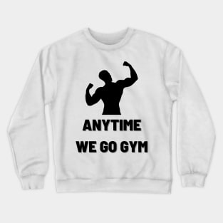 Anytime Fitness | Anytime We Go Gym Muscular Man Logo Crewneck Sweatshirt